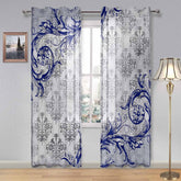 Kate McEnroe New York Sheer 2 - Panel Window Curtains in Gothic Damask PrintWindow CurtainsDG1169989DXH7857D