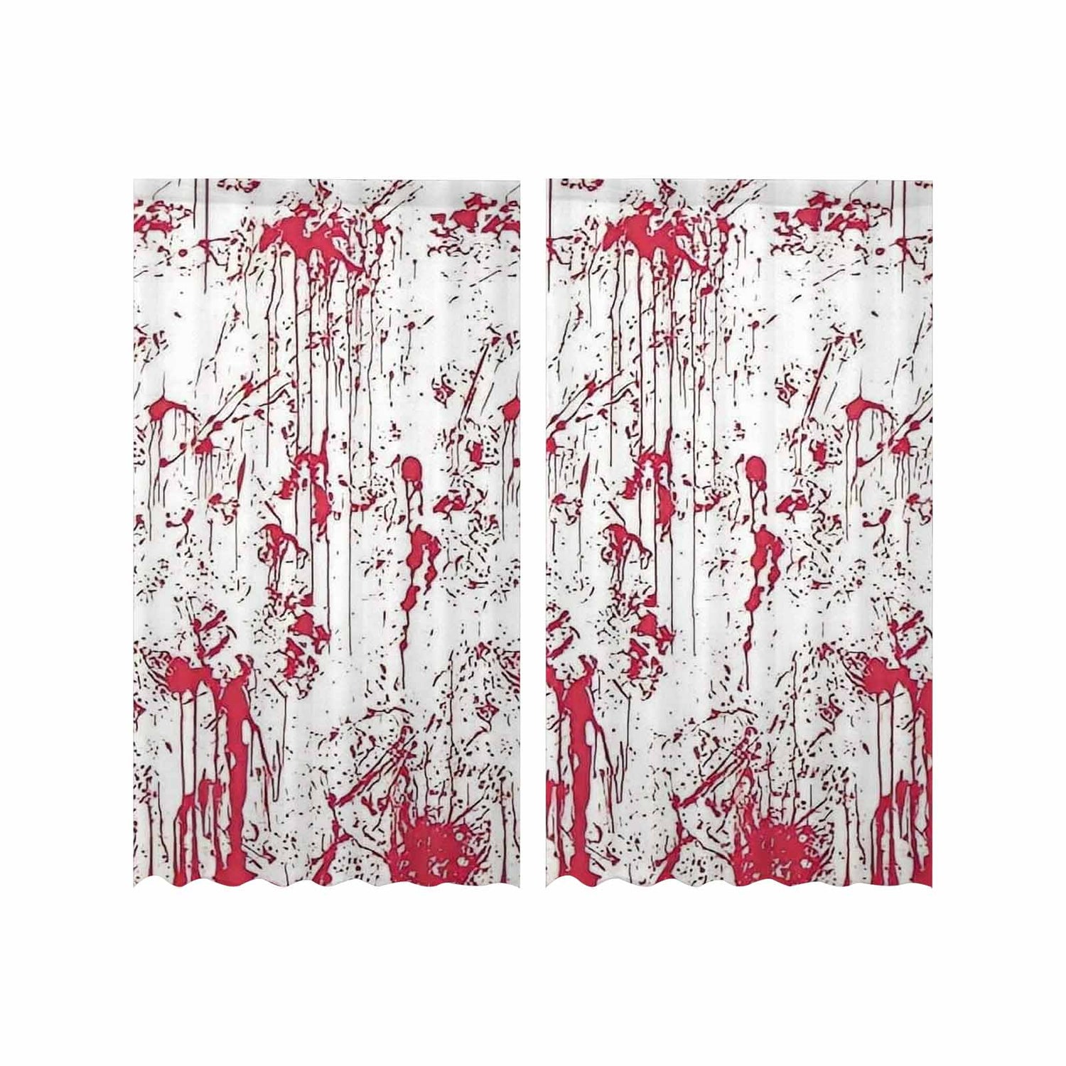 Kate McEnroe New York Sheer 2 - Panel Window Curtains in Halloween Blood SplatterWindow CurtainsDG1170019DXH7856D