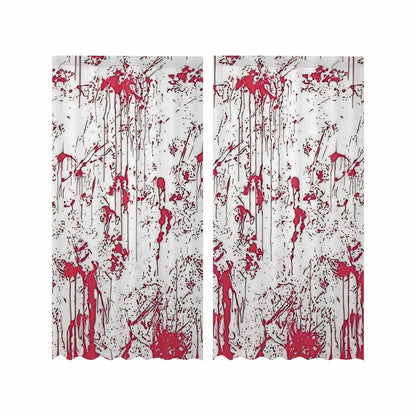 Kate McEnroe New York Sheer 2 - Panel Window Curtains in Halloween Blood SplatterWindow CurtainsDG1170019DXH7856D