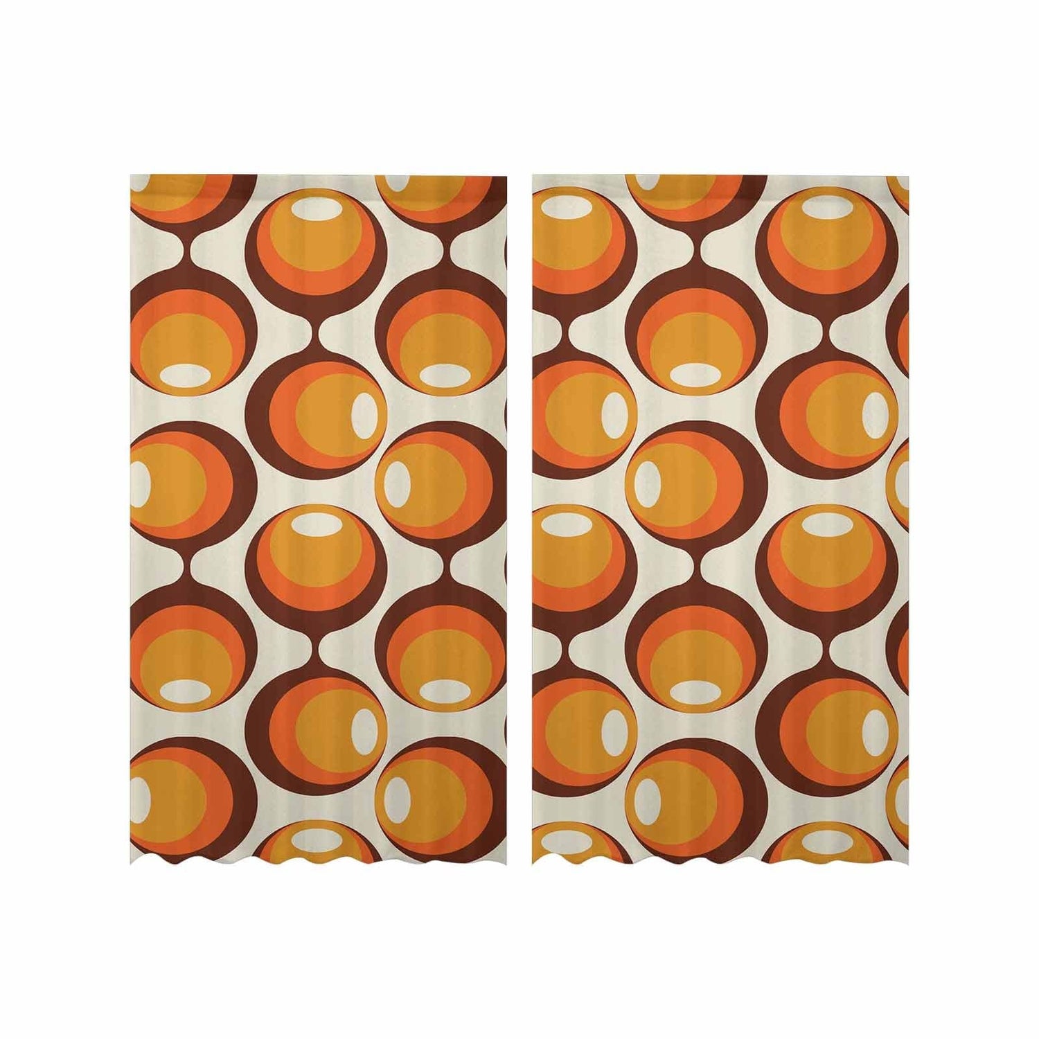 Kate McEnroe New York Sheer 2 - Panel Window Curtains in Mid Century Modern Geometric Groovy PrintWindow CurtainsDG1087258DXH7856D