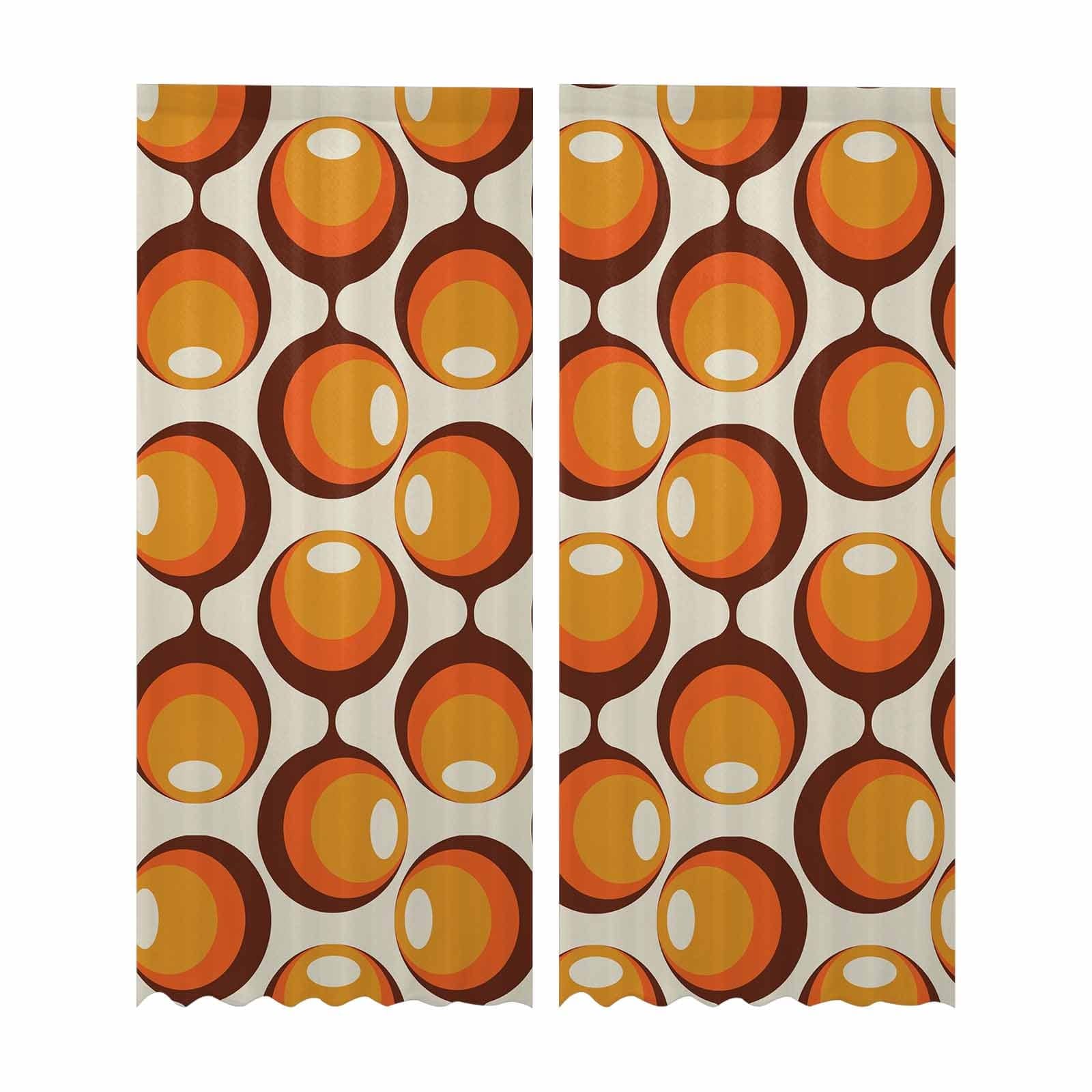 Kate McEnroe New York Sheer 2 - Panel Window Curtains in Mid Century Modern Geometric Groovy PrintWindow CurtainsDG1087258DXH7856D