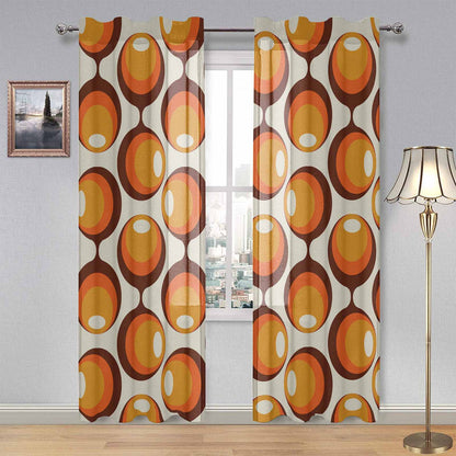 Kate McEnroe New York Sheer 2 - Panel Window Curtains in Mid Century Modern Geometric Groovy PrintWindow CurtainsDG1087267DXH7858D