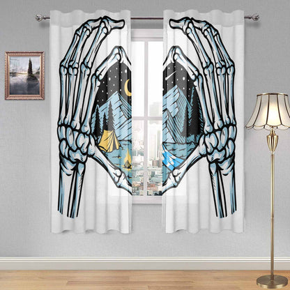 Kate McEnroe New York Sheer 2 - Panel Window Curtains In Skeleton Loves MountainsWindow CurtainsDG1170265DXH7856D