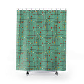 Kate McEnroe New York Shower Curtains in Mid Century Modern1950s Retro Starburst, Atomic Age Apartment Bath Curtain, 60s 70s Retro Bath Decor, Dorm Room Bath GiftShower Curtains29992182488738964716