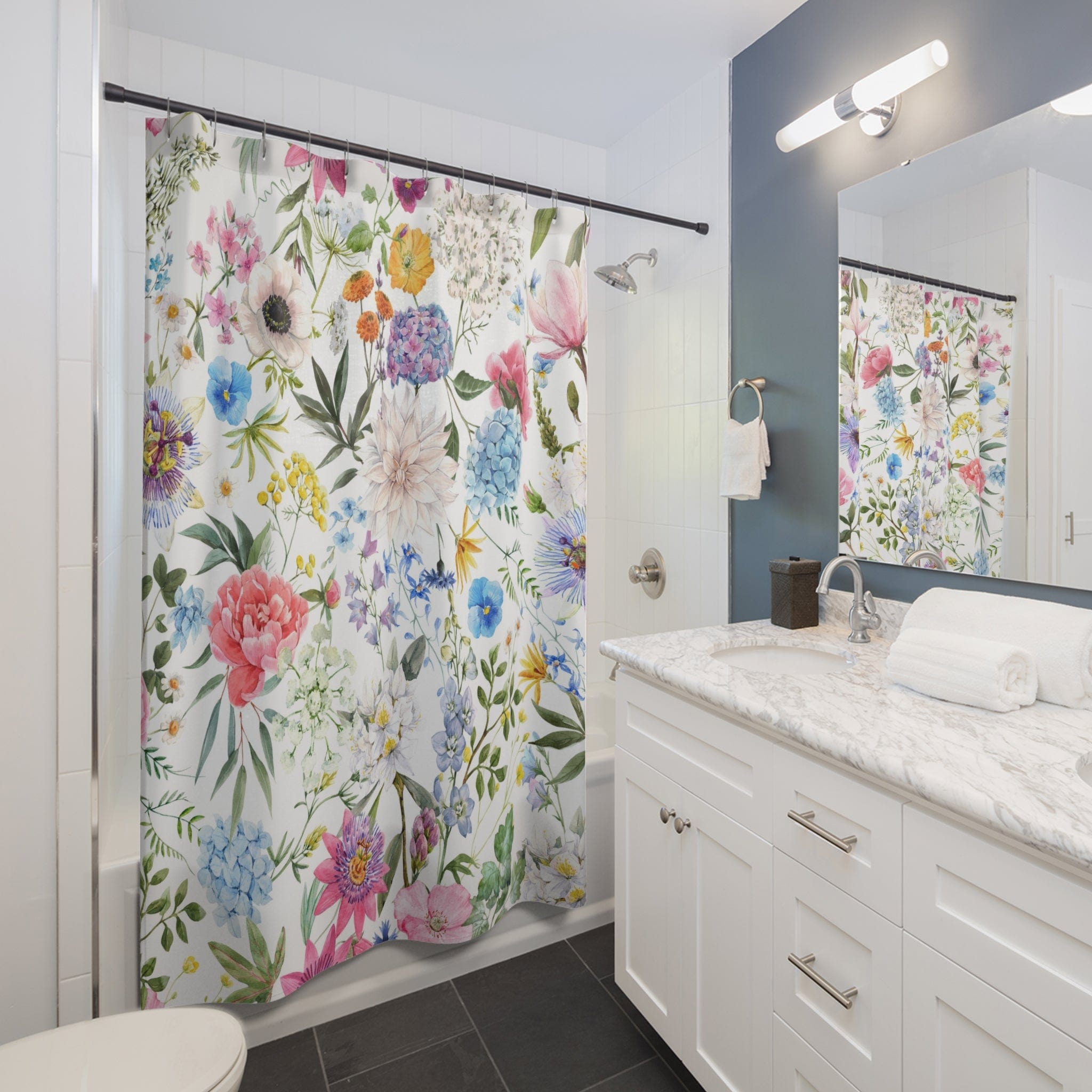Kate McEnroe New York Shower Curtains in Watercolor Spring FloralsShower Curtains12711726279854579553