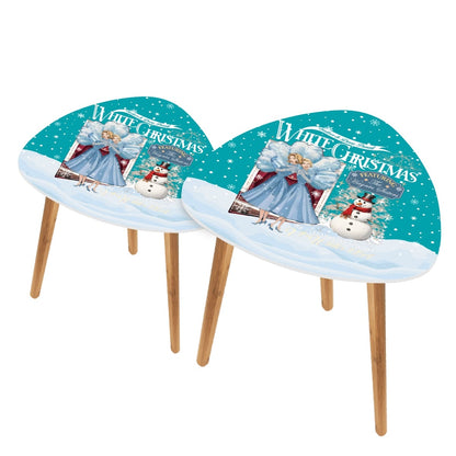 Kate McEnroe New York Sister Sister White Christmas Nesting Tables, Featuring Wallace and Davis, Haynes SistersNesting Tables3UF9Hra2jM