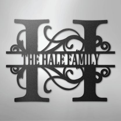 Kate McEnroe New York Split Letter Monogram Metal Wall ArtMetal Wall ArtMEM-12-00-12-Black