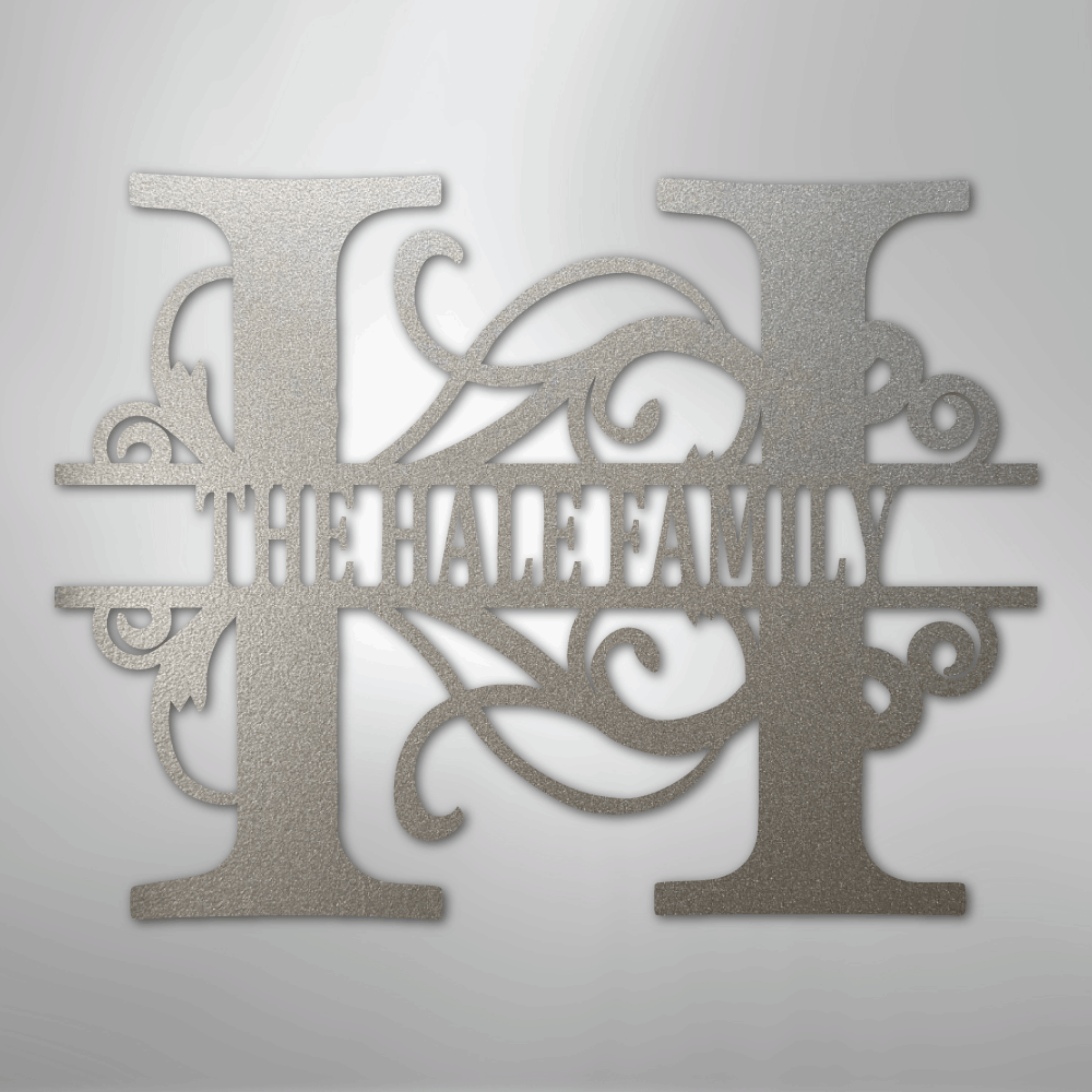 Kate McEnroe New York Split Letter Monogram Metal Wall ArtMetal Wall ArtMEM-12-00-12-Silver