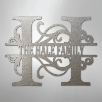 Kate McEnroe New York Split Letter Monogram Metal Wall ArtMetal Wall ArtMEM-12-00-12-Silver