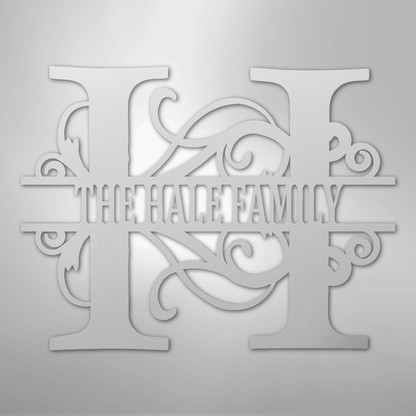 Kate McEnroe New York Split Letter Monogram Metal Wall ArtMetal Wall ArtMEM-12-00-12-White