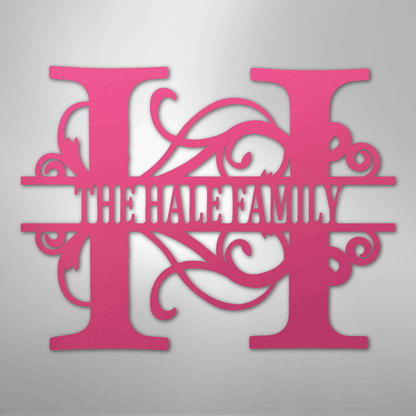 Kate McEnroe New York Split Letter Monogram Metal Wall ArtMetal Wall ArtMEM-12-95626-24-Pink