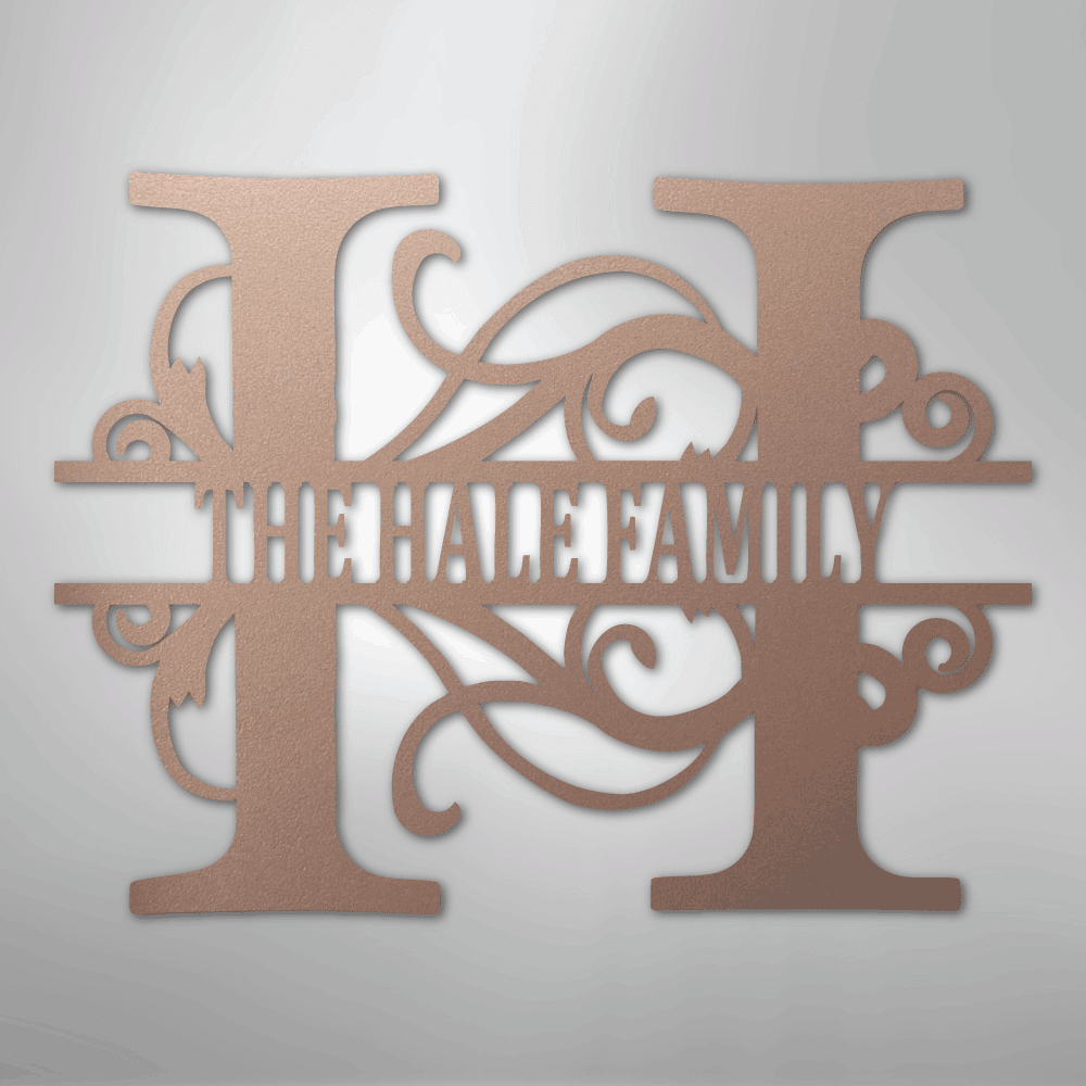 Kate McEnroe New York Split Letter Monogram Metal Wall ArtMetal Wall ArtMEM-12-95626-24-Rose