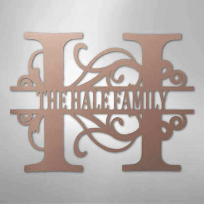 Kate McEnroe New York Split Letter Monogram Metal Wall ArtMetal Wall ArtMEM-12-95626-24-Rose