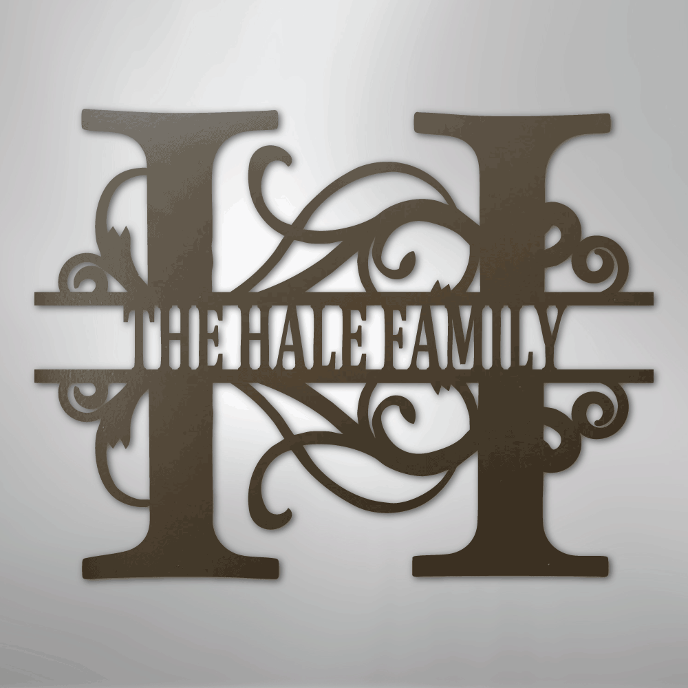 Kate McEnroe New York Split Letter Monogram Metal Wall ArtMetal Wall ArtMEM-12-95626-24-Stone