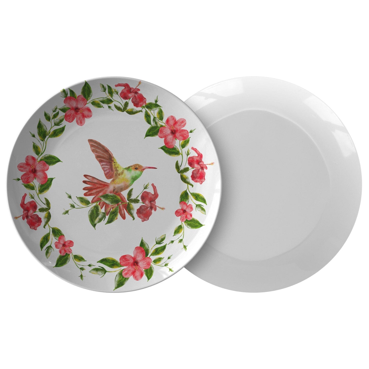 Kate McEnroe New York Spring Floral Hummingbird Dinner Plate Set Plates Set of Four 9820FOUR