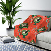 Kate McEnroe New York Sputnik Atomic Cat Sherpa Fleece Blanket, Retro Mid Century DecorBlankets33953793690778550924