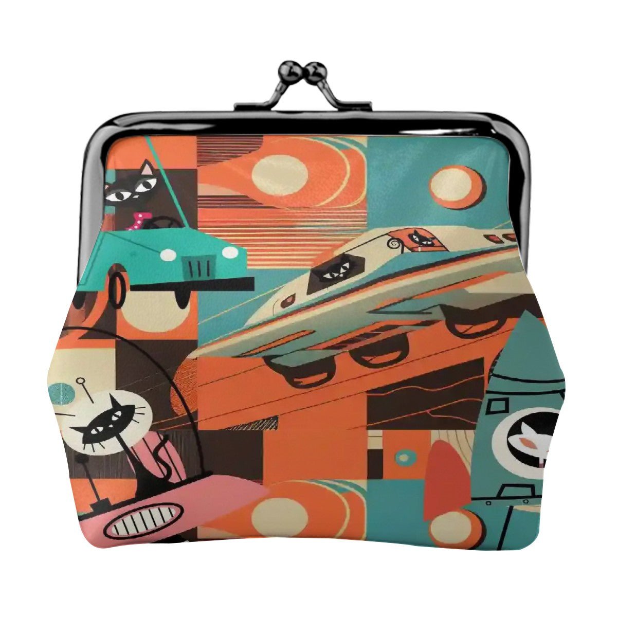 Kate McEnroe New York Sputnik Atomic Kitsch Cat Coin Purse, Mid Century Modern Space Age WalletCoin PursesNq8sqWsq9k