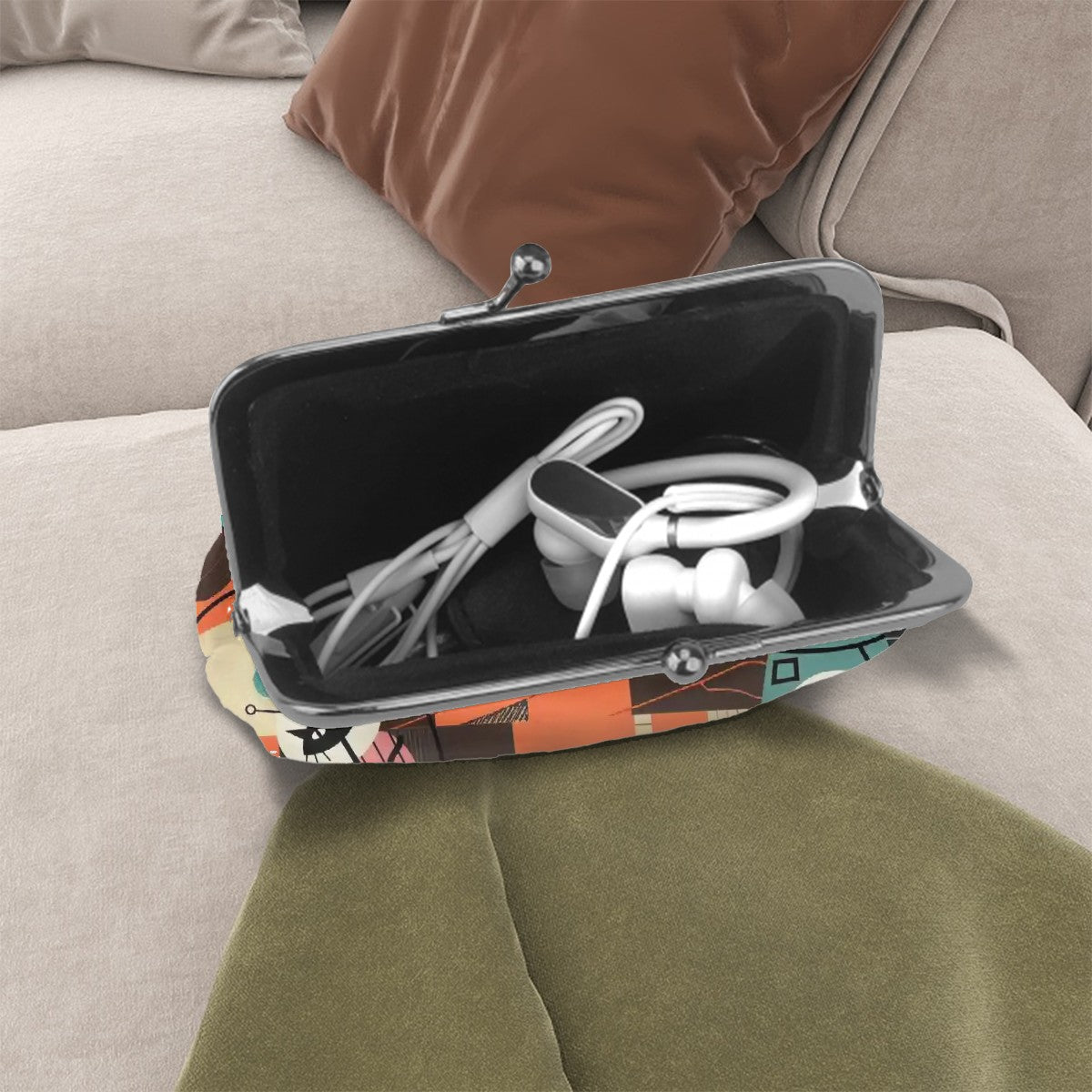 Kate McEnroe New York Sputnik Atomic Kitsch Cat Coin Purse, Mid Century Modern Space Age WalletCoin PursesNq8sqWsq9k