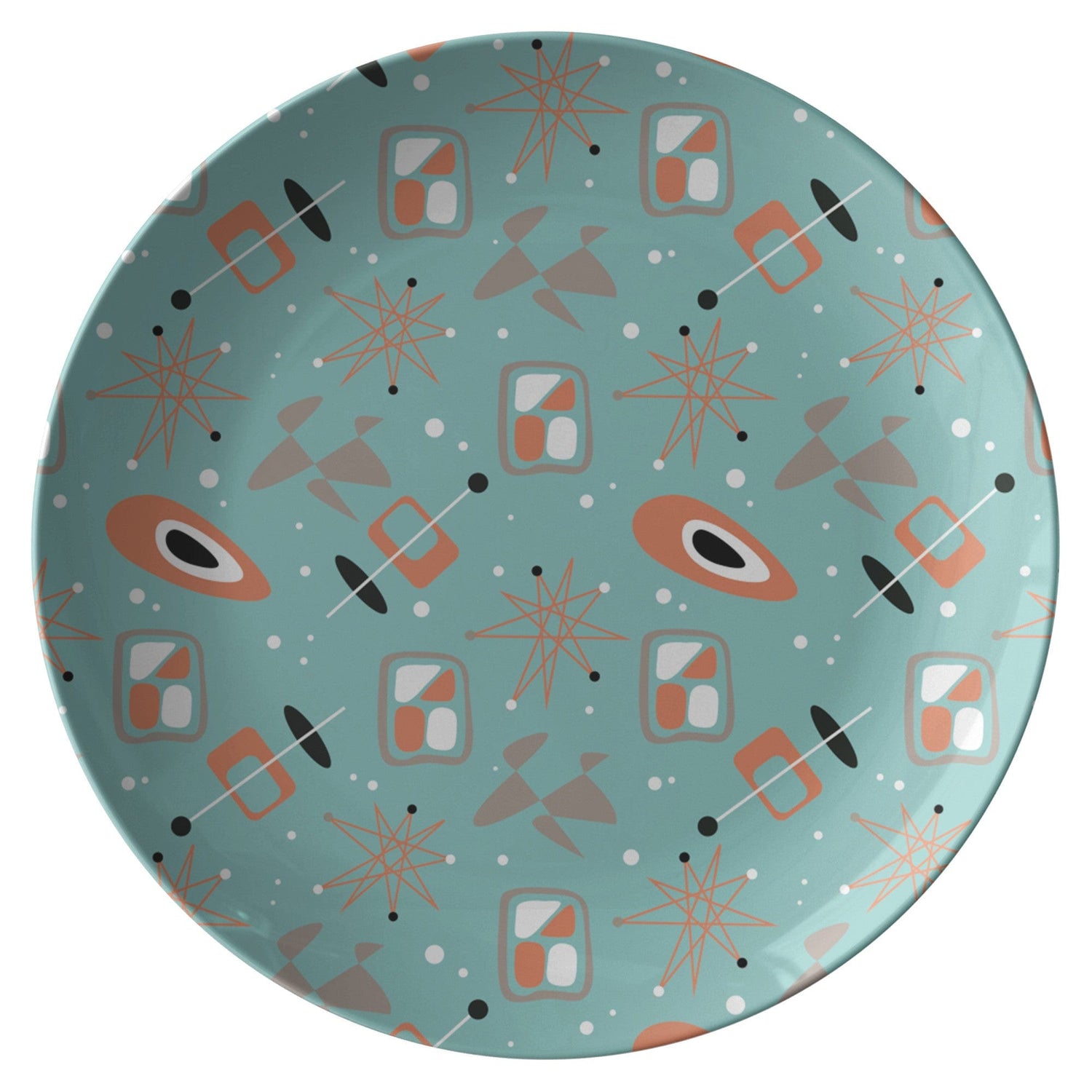 Kate McEnroe New York Sputnik Atomic Starburst Dinner Plate, Mid Century Modern Space Age DinnerwarePlates9820SINGLE