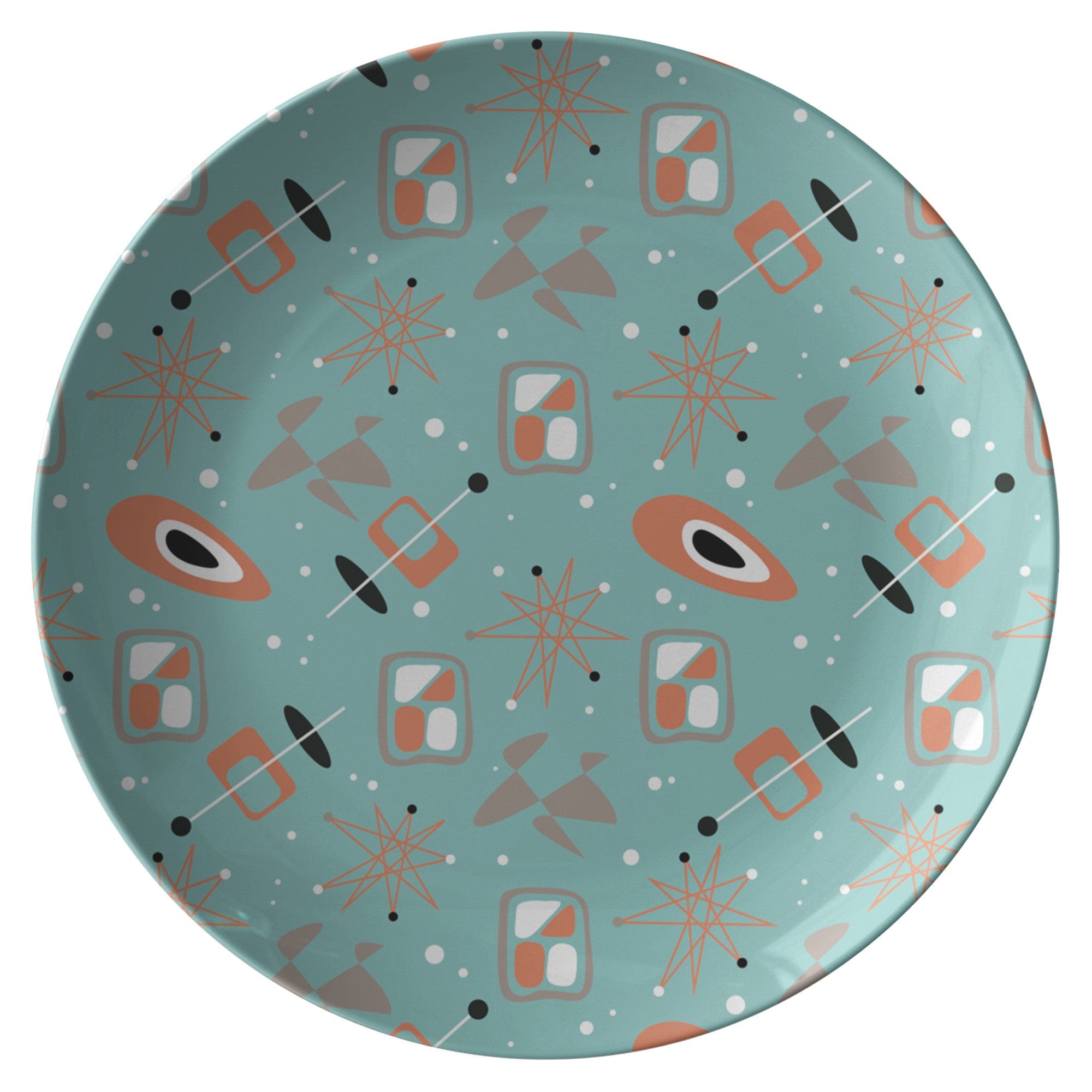 Kate McEnroe New York Sputnik Atomic Starburst Dinner Plate, Mid Century Modern Space Age DinnerwarePlates9820SINGLE