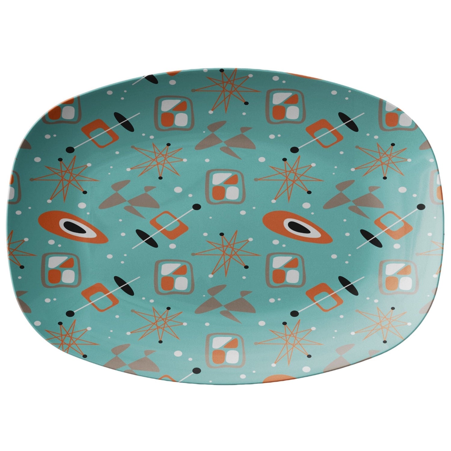 Kate McEnroe New York Sputnik Atomic Starburst Serving Platter, Mid Century Modern Space Age TrayServing Platters9727