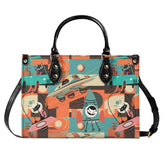 Kate McEnroe New York Sputnik Space Age Atomic Cat Handbag, Mid Century Modern Retro Futuristic Satchel, 50s Kitsch Rocket PurseHandbagsWDX3LO5N - 1