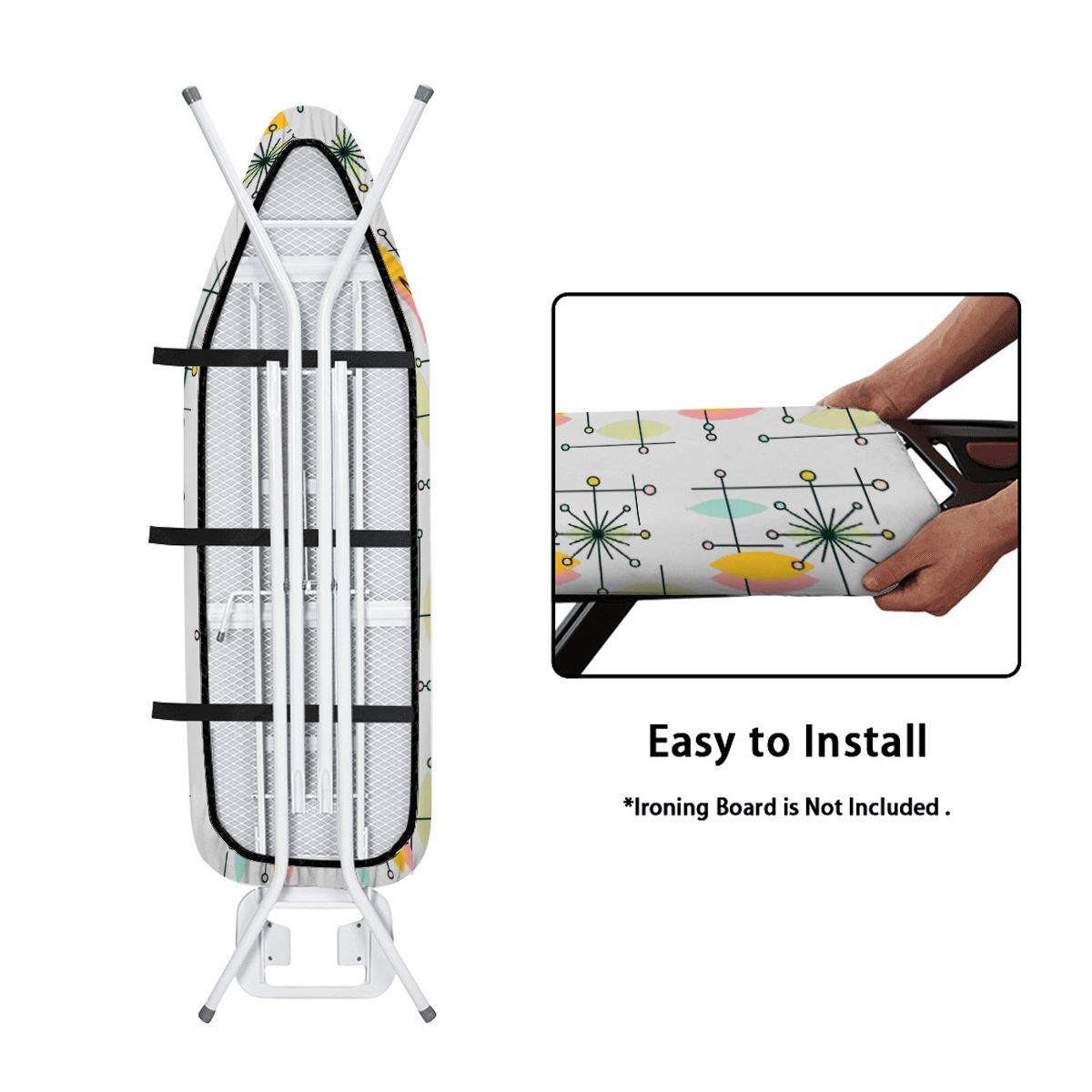 Kate McEnroe New York Sputnik Starburst Ironing Board Cover, Mid Century Modern StyleIroning Board CoversJAmeichwk9