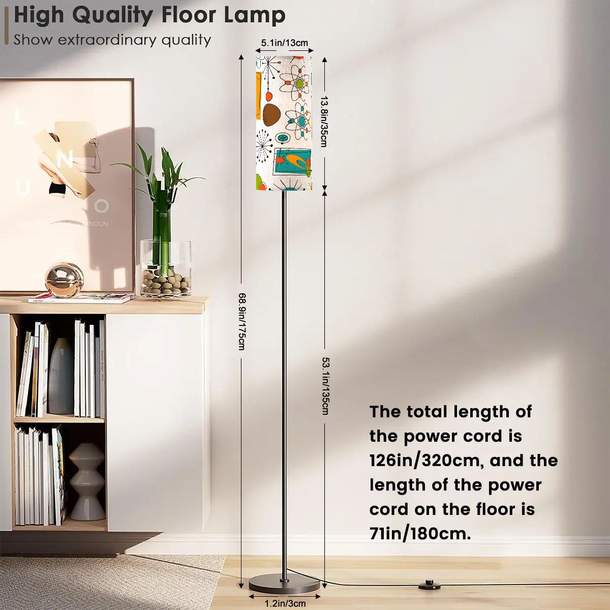 Kate McEnroe New York Sputnik Starburst MCM Tall Floor Lamp, Atomic Space Age Retro LightingFloor LampsCISzYHDWSR