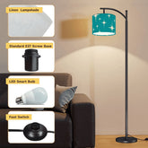 Kate McEnroe New York Starburst Arc Floor Lamp, Mid Century Modern Teal Retro LightingArc Floor LampszO91NsGNyx