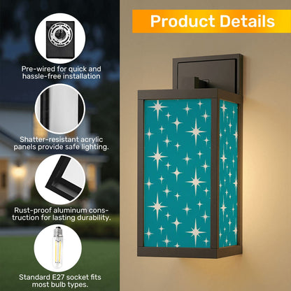 Kate McEnroe New York Starburst Mid Century Modern Wall Sconce, Retro MCM Outdoor Porch Light, 50s Atomic Accent LampOutdoor Wall Lightsv3wfbU5TlT