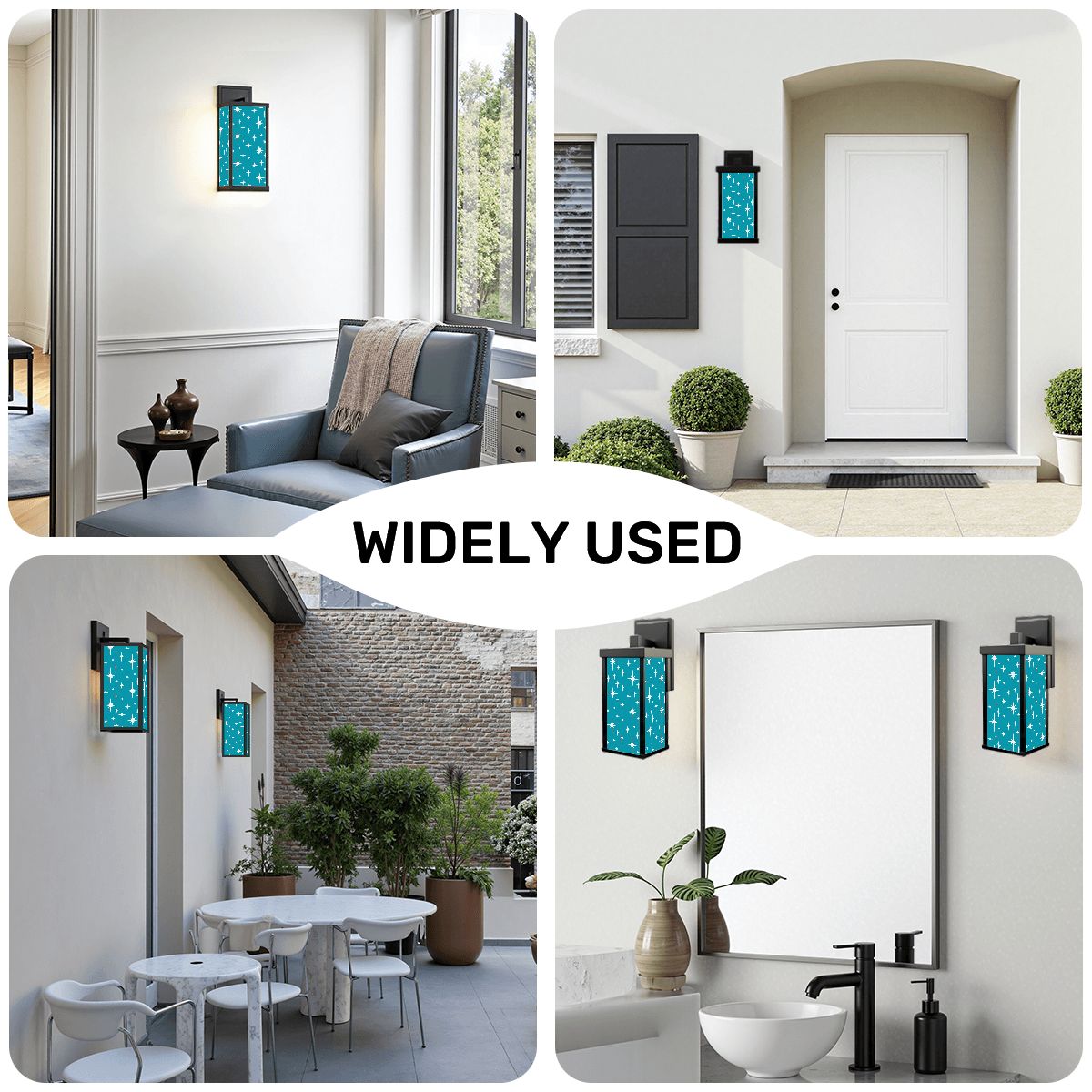 Kate McEnroe New York Starburst Mid Century Modern Wall Sconce, Retro MCM Outdoor Porch Light, 50s Atomic Accent LampOutdoor Wall Lightsv3wfbU5TlT