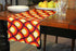 Kate McEnroe New York Table Runner in Mid Century Modern Geometric Print, Custom Designed 1970s Retro Table Linens, Orange Yellow MCM Table Decor, Retro TablewareTable Runners31139466463458332105