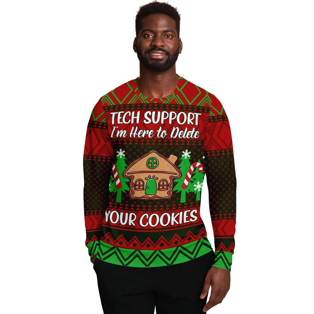 Kate McEnroe New York Tech Support Delete Cookies Ugly Christmas SweaterSweatshirtSBSWF_D - 5958 - XS