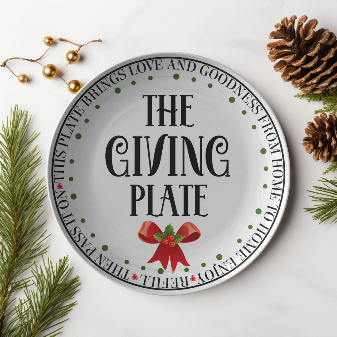 Kate McEnroe New York The Giving Plate, Holiday Circle of Giving, Thanksgiving, Christmas Dinner Plate Plates