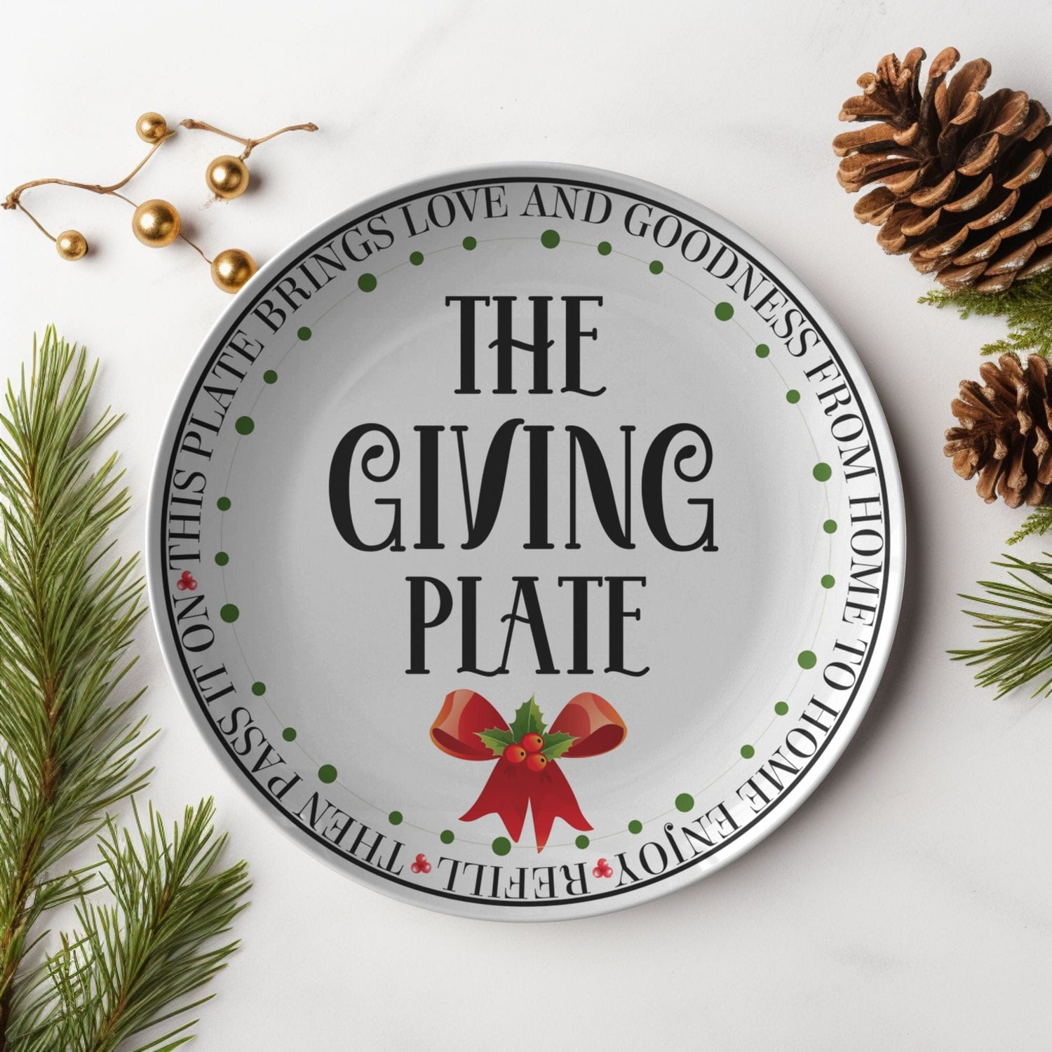 Kate McEnroe New York The Giving Plate, Holiday Circle of Giving, Thanksgiving, Christmas Dinner PlatePlates9820SINGLE