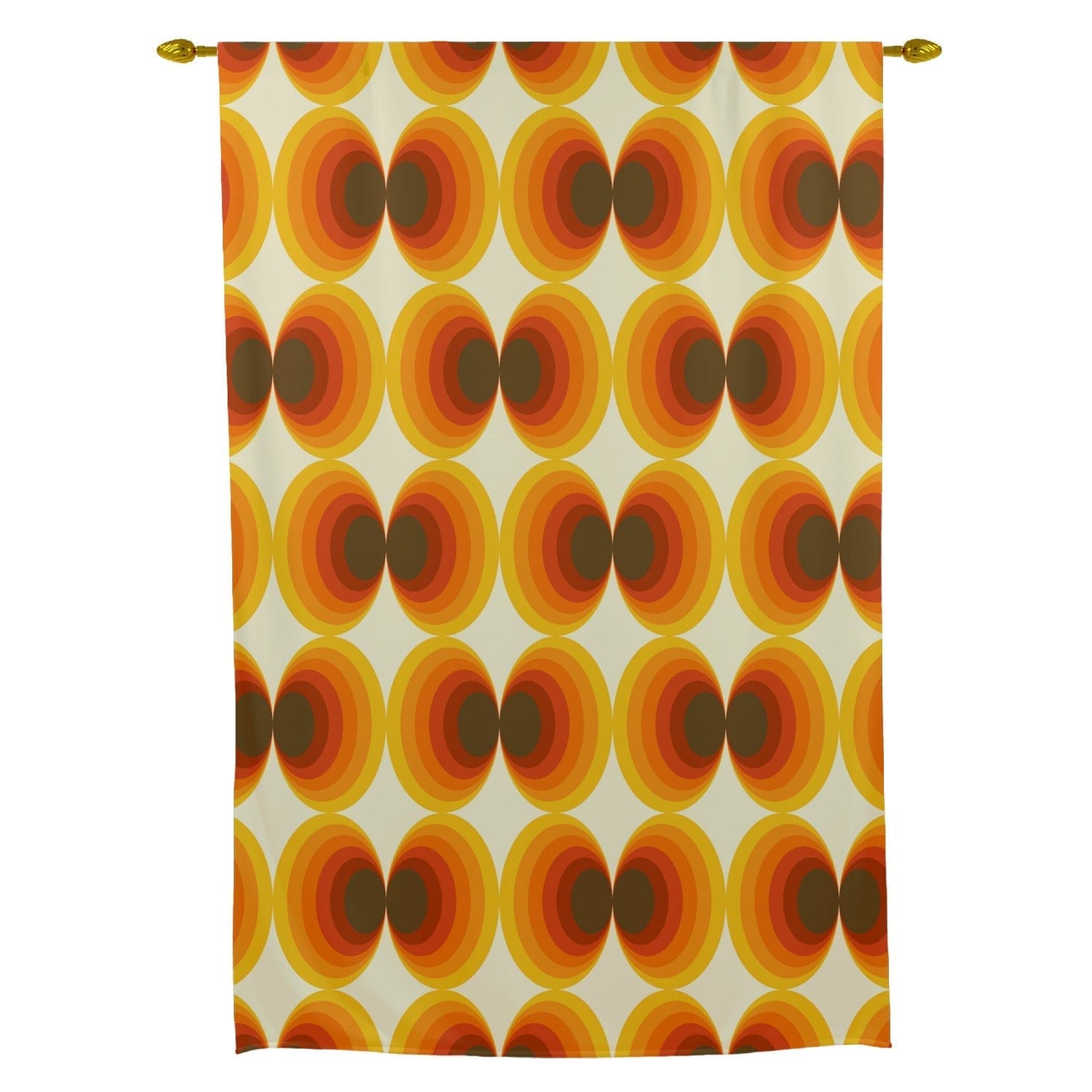 Kate McEnroe New York Tie Up Curtain in 70s Mid Mod Geometric Abstract Retro StyleTie - up Curtains55858