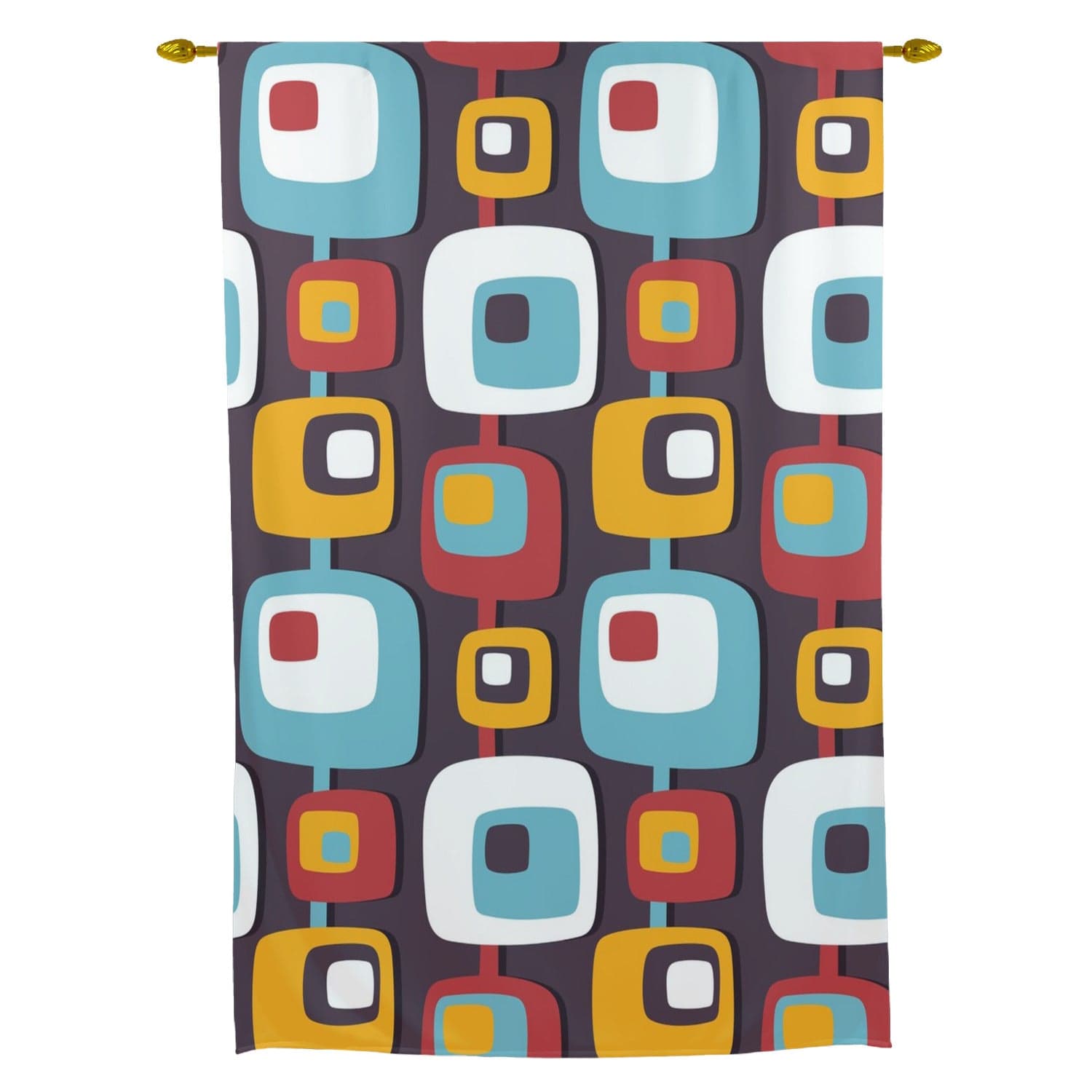 Kate McEnroe New York Tie Up Curtain in Mid Century Modern Geometric Abstract ArtTie - up Curtains55850