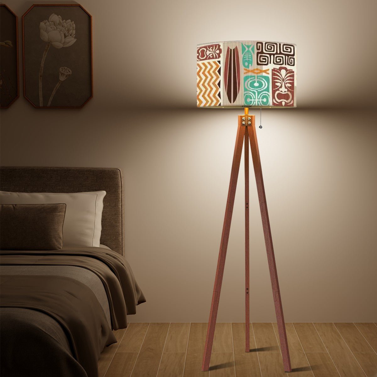 Kate McEnroe New York Tiki Polynesian Lamp Shade, Retro Mid Century Modern Exotica DecorLamp ShadesET9JCa3WfB