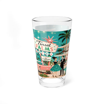 Kate McEnroe New York Tinsel Palms Motel 1950s Kitsch Christmas Mid Century Modern Pint GlassPint Glasses19141910453002640597