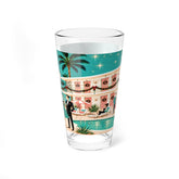 Kate McEnroe New York Tinsel Palms Motel 1950s Kitsch Christmas Mid Century Modern Pint GlassPint Glasses19141910453002640597