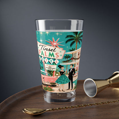 Kate McEnroe New York Tinsel Palms Motel 1950s Kitsch Christmas Mid Century Modern Pint GlassPint Glasses19141910453002640597