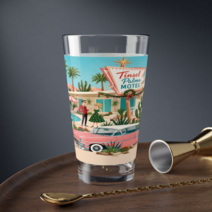 Kate McEnroe New York Tinsel Palms Motel Palm Springs 50s Christmas Mid Century Pint GlassPint Glasses36856450728997495365