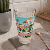 Kate McEnroe New York Tinsel Palms Motel Palm Springs 50s Christmas Mid Century Pint GlassPint Glasses36856450728997495365