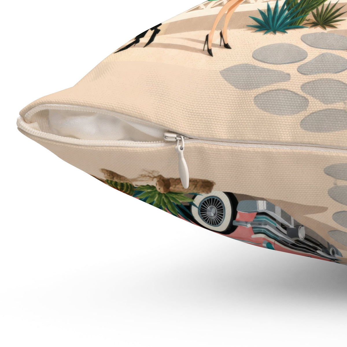 Kate McEnroe New York Tinsel Palms Motel Palm Springs Mid Century Christmas Throw PillowThrow Pillows25323803420326255921