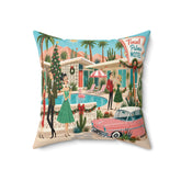 Kate McEnroe New York Tinsel Palms Motel Palm Springs Mid Century Christmas Throw PillowThrow Pillows25323803420326255921