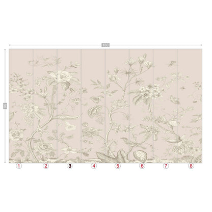 Kate McEnroe New York Toile de Jour Botanical Garden Peel - and - Stick Wallpaper MuralWall Mural111021