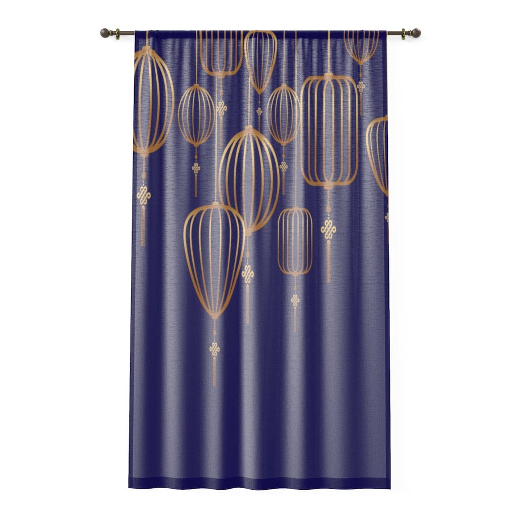 Kate McEnroe New York Traditional Chinese Lantern Design Sheer Window CurtainsWindow Curtains20657062606151848631