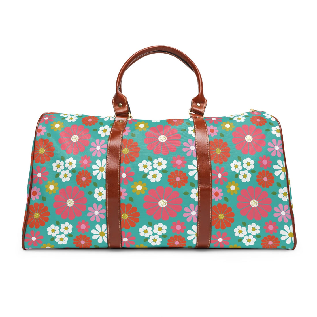 Kate McEnroe New York Travel Bag - Mid century Modern 70s Retro Groovy Flower PowerDuffel Bags28450120287464573059