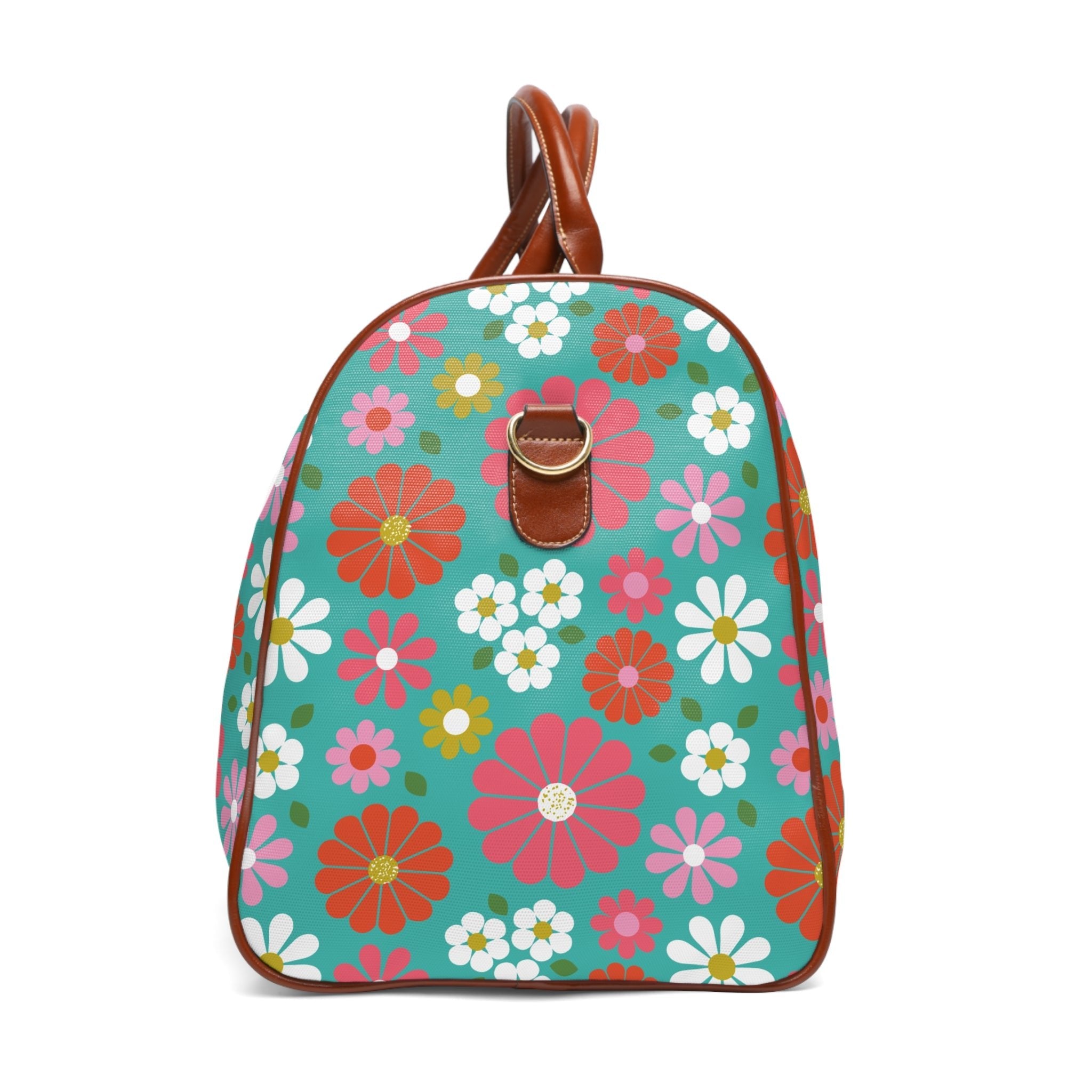Kate McEnroe New York Travel Bag - Mid century Modern 70s Retro Groovy Flower PowerDuffel Bags28450120287464573059