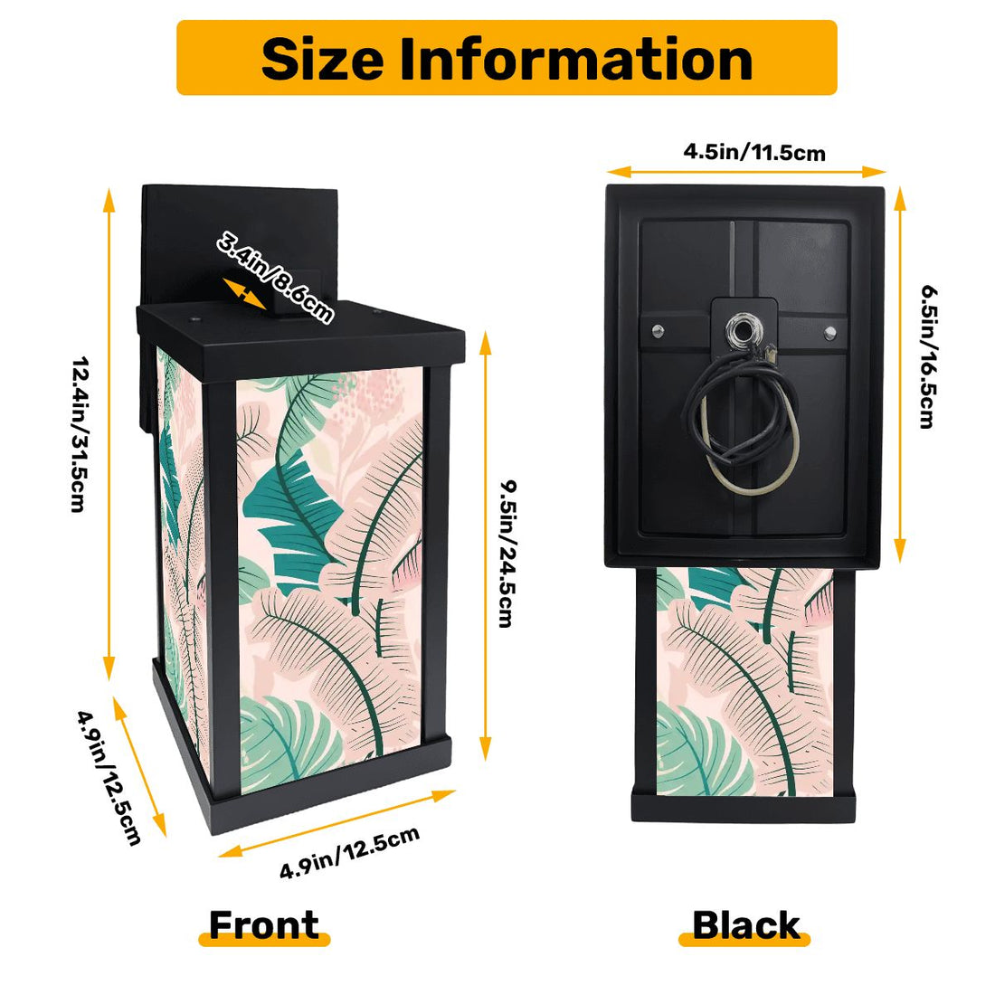 Kate McEnroe New York Tropical Palm Leaf Outdoor Wall Sconce, Pink and Teal Retro Porch Light, Mid Century Modern 50s Patio FixtureOutdoor Wall LightsCFQRaq40oa